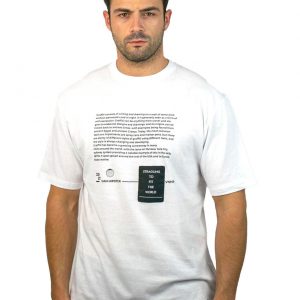 Ανδρικό T-Shirt Oversized Μονόχρωμο Με Στάμπα Comfort Fit VAN HIPSTER 71936 ΛΕΥΚΟ