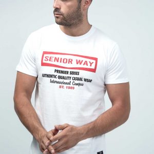 Ανδρικό T-Shirt SENIOR (WAY) Λευκό