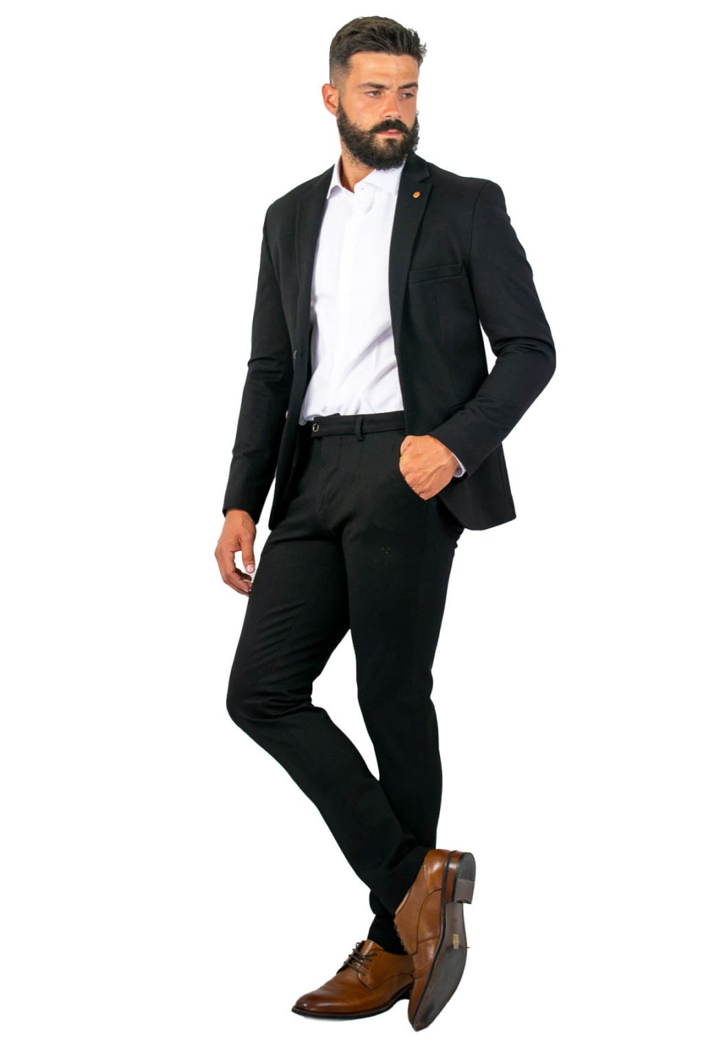 Ανδρικό Κοστούμι Slim Fit 1-302/140-208 Μαύρο